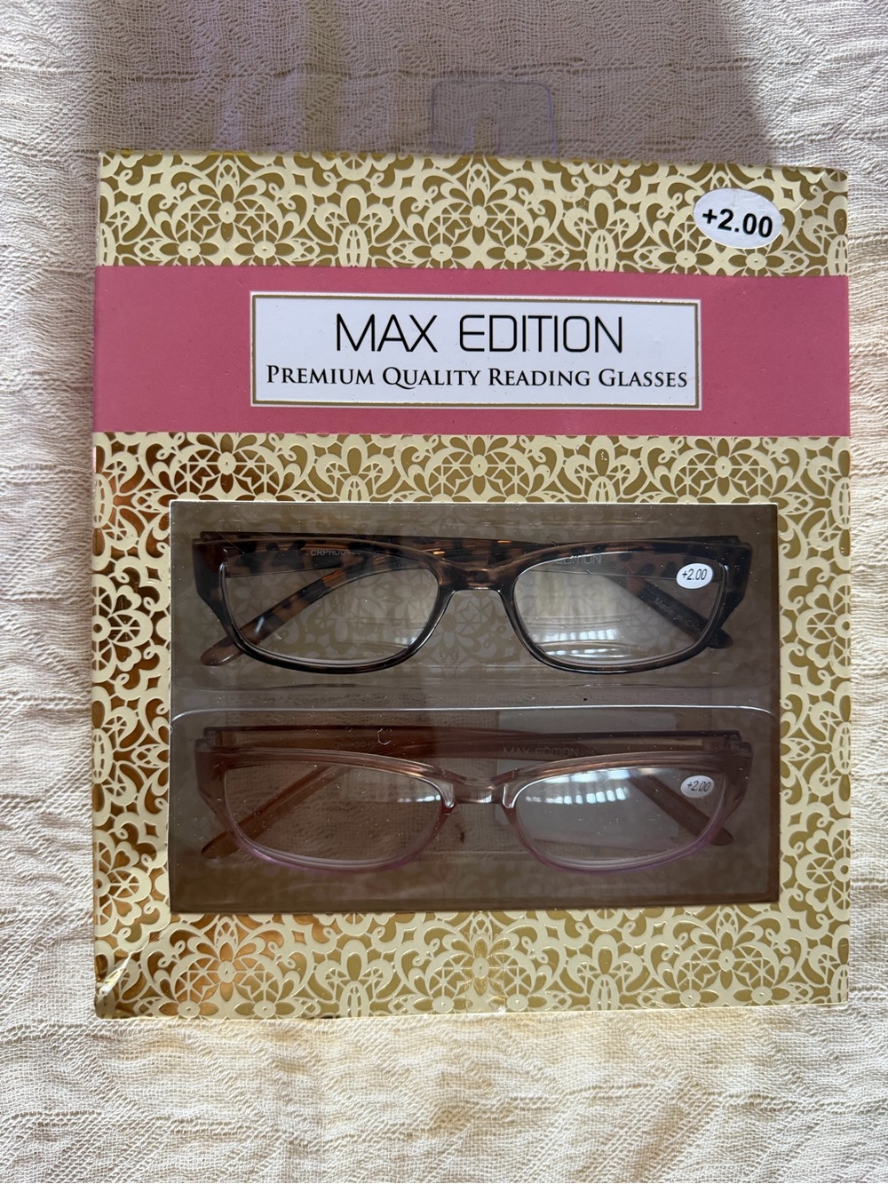 MAX EDITION Pink and Tortoiseshell Reading Glasses - Premium Quality
